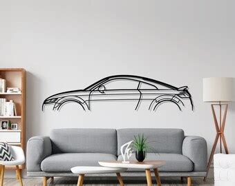 Audi R Metal Silhouette Wall Art Etsy