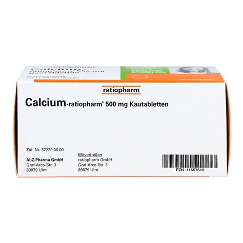 Calcium Ratiopharm Mg Kautabletten Stk