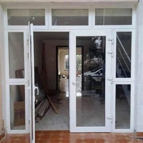 Exterior White UPVC French Door 5mm Toughened Glass At Rs 675 Sq Ft