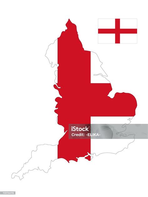 Mapa I Flaga Anglii Stockowe Grafiki Wektorowe I Więcej Obrazów