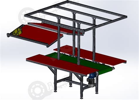 铝型材架构皮带输送机三维图下载凡一商城