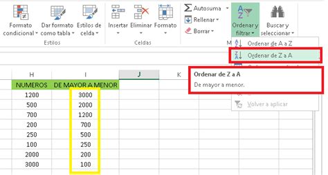 C Mo Ordenar Datos En Excel De Mayor A Menor Recursos Excel