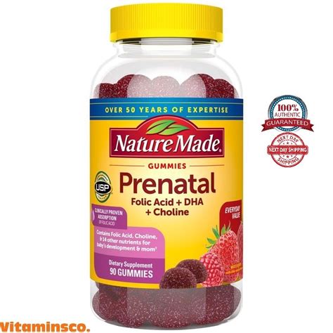 Nature Made Prenatal Gummies With Folic Acid Dha Choline 90 Count Shopee Philippines