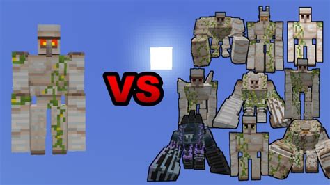 Op Mutant Iron Golem Vs All Iron Golems In Minecraft Bedrock Edition