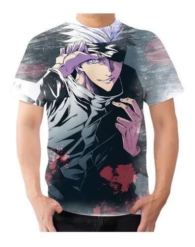 Camisa Camiseta Satoru Gojo Sensei Jujutsu Kaisen Anime Parcelamento