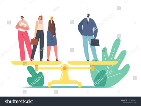 Gender Inequality Sex Discrimination Fairness Concept Stock Vector Royalty Free