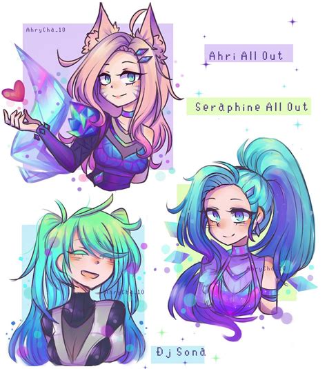 Sona Ahri And Seraphine By Ahrycha On Deviantart