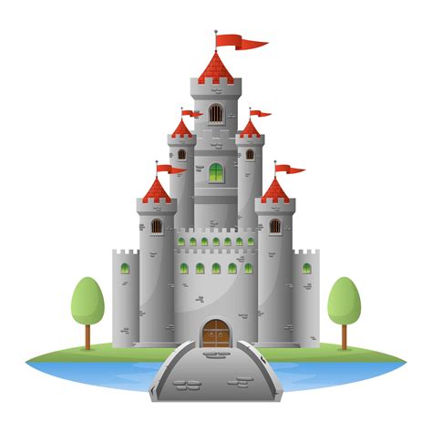 Medieval castle vector design illustration isolated on white background ...