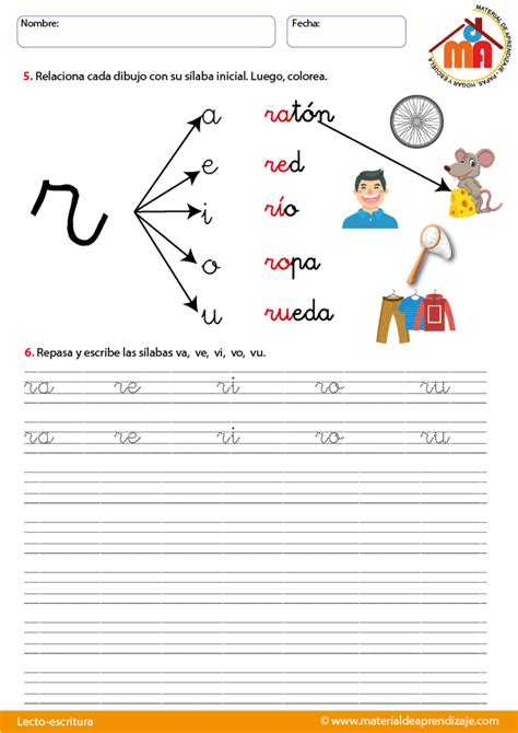 La Letra R Ficha Lecto Escritura Enseñanza De Las Letras Escritura Preescolar