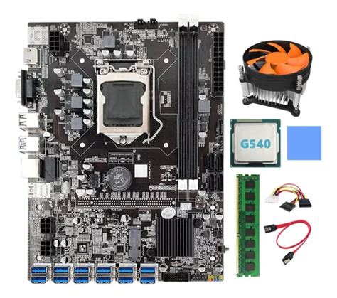 Placa Base B75 Eth Mining Lga1155 12 Pcie A Usb Con G540 Cuotas Sin