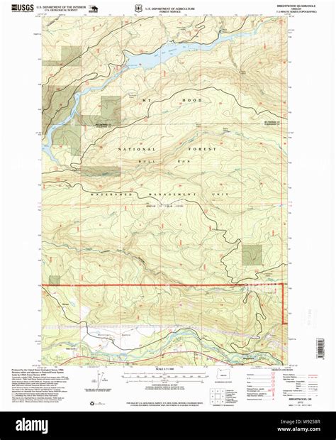 brightwood oregon map  res stock photography  images alamy