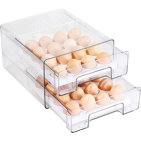 Amazon Fiiman Grid Large Capacity Drawer Type Egg Holder