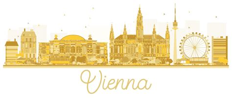 Vienna City skyline golden silhouette. 16085550 Vector Art at Vecteezy