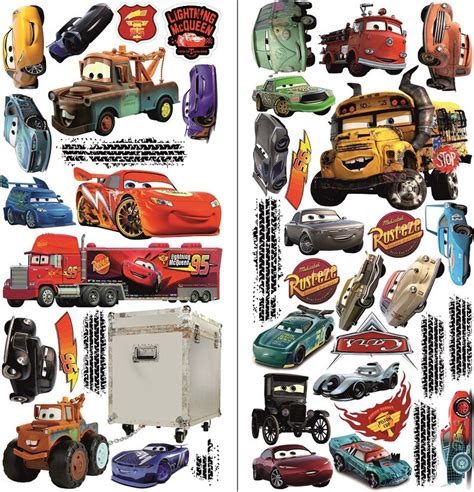 DISNEY CARS 3 autocollants muraux McQueen 3d garçons filles Etsy