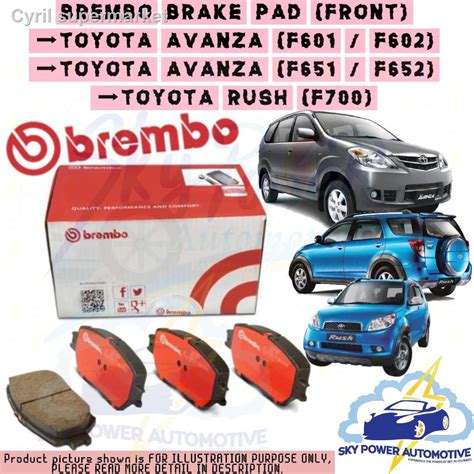 Brembo Toyota Avanza F F F F Rush F Suzuki Apv