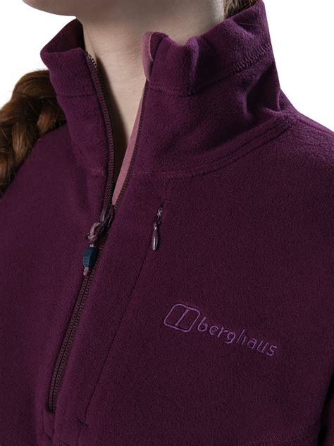 Berghaus Womens Half Zip Micro Fleece Purple Newquay Camping