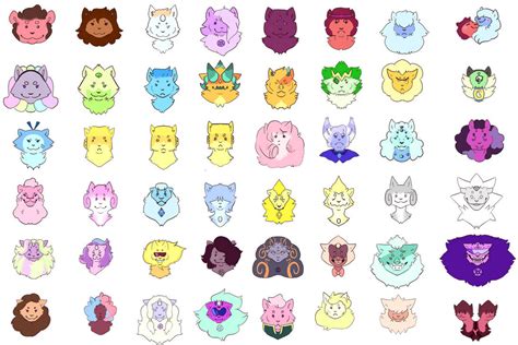 Gem Cat Stickers by spicepurr on DeviantArt