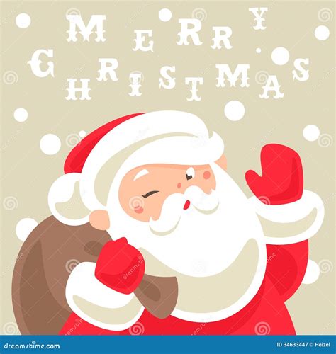 Santa Claus Christmas Card Stock Vector Illustration Of Decorative