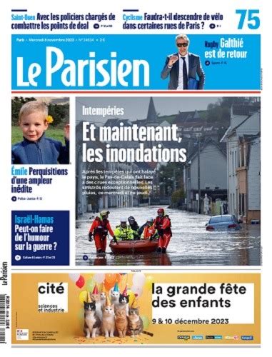 Le Parisien Du Mercredi 8 Novembre 2023 Télécharger Des Magazines