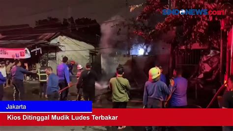 Diduga Korsleting Listrik Kios Yang Ditinggal Mudik Di Medan Ludes