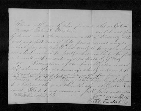 William Arvin And Sallie Oldham Marriage Bond