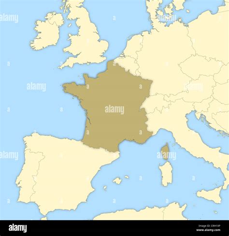 Mapa Pol Tico De Francia Con Las Diversas Regiones Fotograf A De Stock