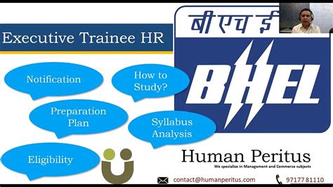 Bhel Executive Trainee Hr Syllabus Eligibility Exam Pattern