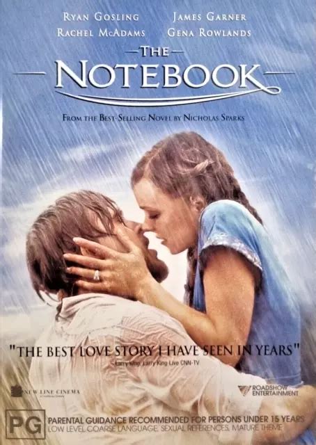 THE NOTEBOOK DVD 2004 Ryan Gosling Rachel McAdams Region 4 PAL