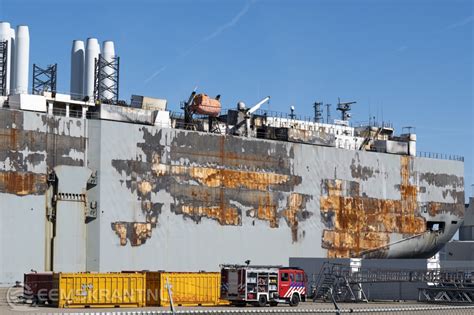 Laatste Intacte Auto S Van Zijn Vrachtschip Fremantle Highway In De