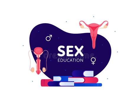 Sex Education Concept Vector Flat Illustration Modern Banner Template Stock Vector