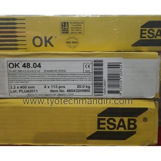 Jual Kawat Las Esab Ok Diameter Mm Aws E Pack