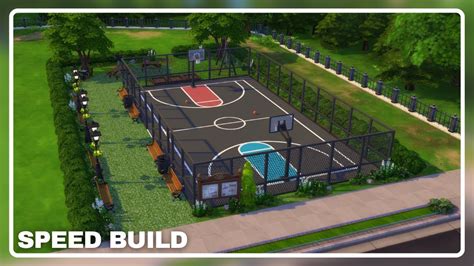 Basketball Courtpark The Sims 4 Speed Build Youtube