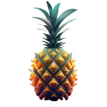 Pineapple 3d Model, Jpg, 3d Art Pineapple PNG Transparent Image and ...