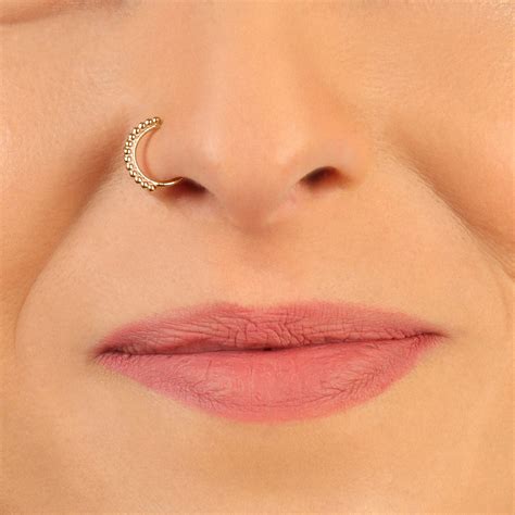 Rose Gold Nose Ring Gold Nose Hoop Gold Nose Ring Hoop Etsy