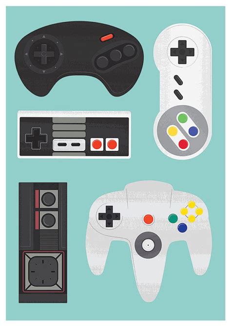 Video Game Poster Geekery Print Retro Poster Game By Handz On Etsy Jan