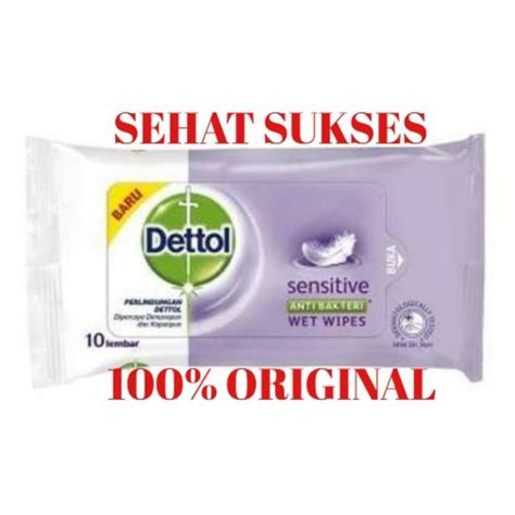 Jual Dettol Wet Wipes Sensitive Tissue Tissue Basah Isi Lembar