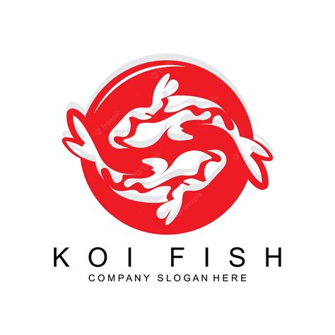 Diseño De Logotipo De Peces Koi Vector De Peces Ornamentales Ornamento De Acuario Ilustración