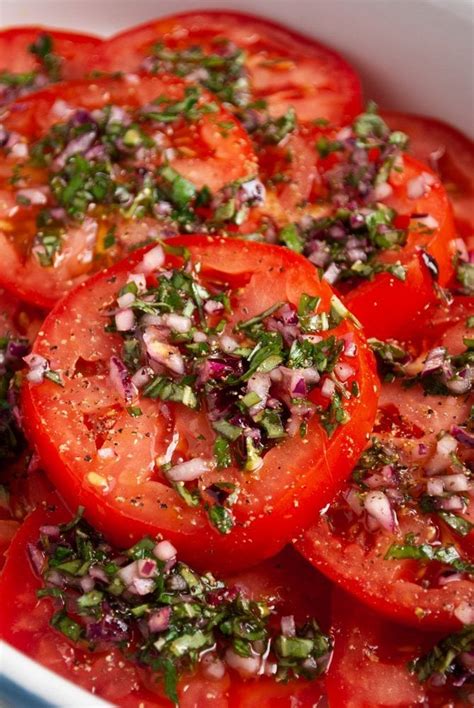 Italian Tomato Salad (Marinated Tomato Salad) - Love & Good Stuff