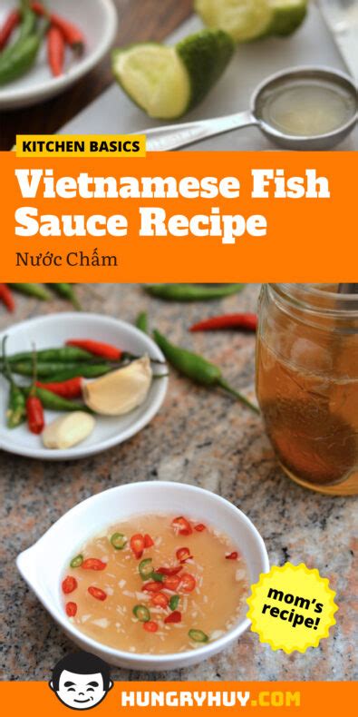 Vietnamese Fish Sauce Recipe - Nước Chấm | HungryHuy.com