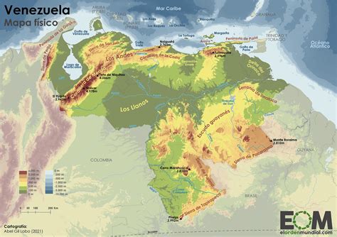 Venezuela Physical Map