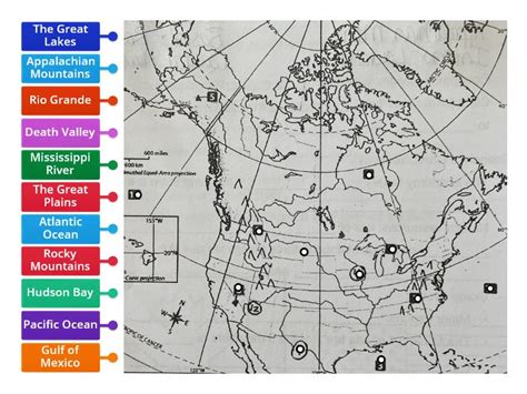 Unit 2: US & Canada Physical Map - Labelled diagram