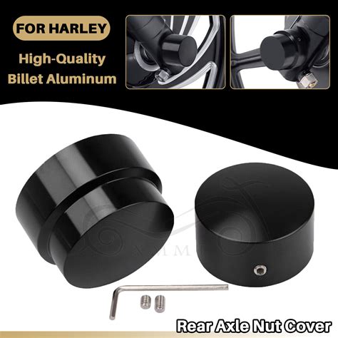 Rear Axle Cap Nut Cover Set For Harley Dyna Road King Softrail