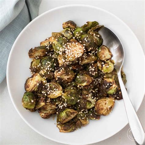 Air Fryer Brussels Sprouts With Honey Miso Marisa Moore Nutrition