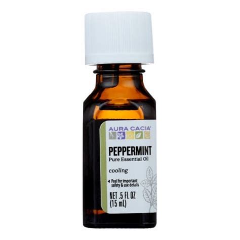 Aura Cacia Pure Essential Oil Peppermint 0 5 Fl Oz 1 Pack 0 5