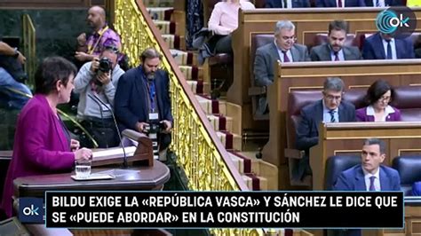 Bildu exige a Sánchez el referéndum y avisa Que le apoyemos no