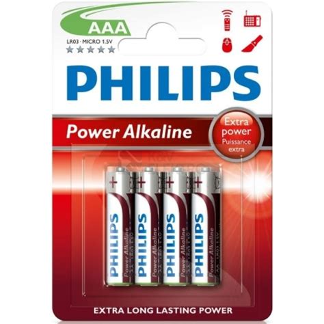 Mikrotu Kov Baterie Aaa Philips Power Alkaline Lr P B Alkalick