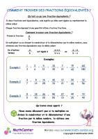 Quivalence Des Fractions Pages D Apprentissage Activit S Math Matiques