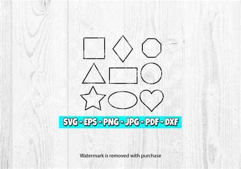 Basic Shapes Svg Circle Svg Triangle Svg Star Svg Etsy