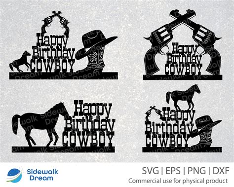 Cowboy Birthday Cake Topper Svg Cowboy Birthday Svg Cowboy Etsy México