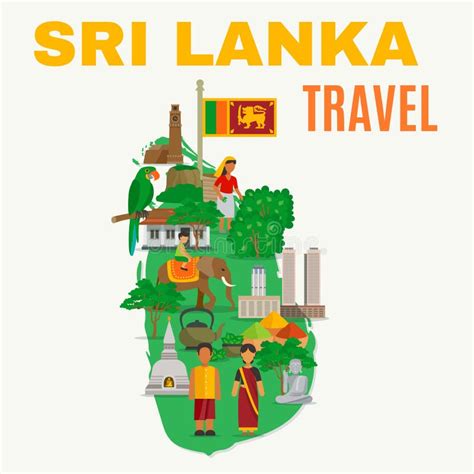 Sri Lanka Flat Illustration Stock Vector Illustration Of Lanka